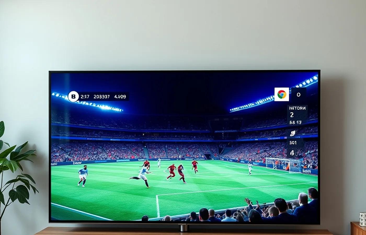 IPTV codes UK — a living room TV streaming a Premier League match in 4K moments after code activation
